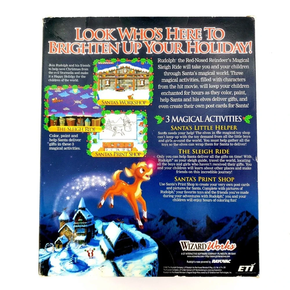 Rudolph The Red-Nosed Reindeer Magical Sleigh Ride PC Windows 95/Mac New Sealed